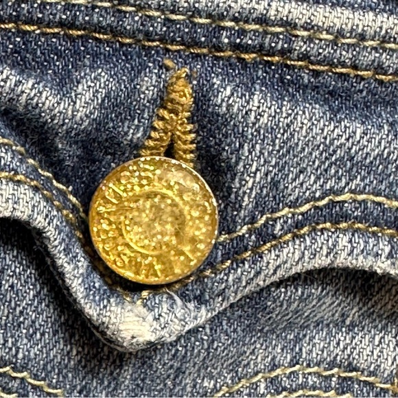 Levi's Jeans Flare Fit Kids 4 Regular Jeans Sparkle Buttons Flap Pockets - Picture 10 of 14